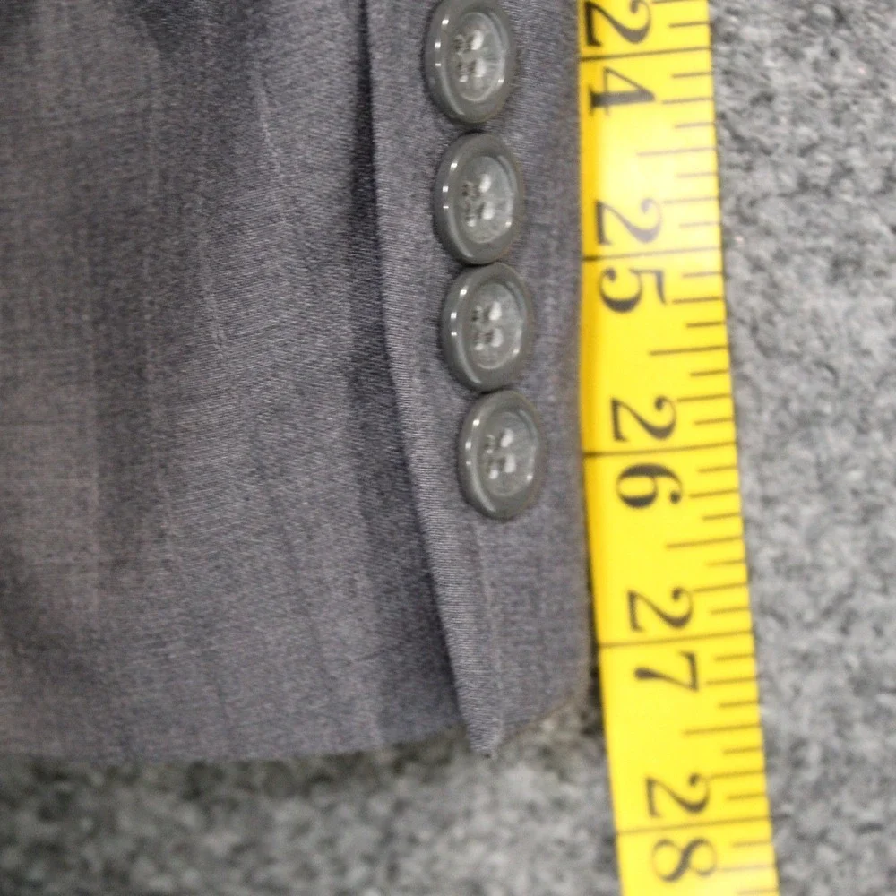 Luca Rossi Italia Mens Grey Pinstripe Suit Jacket Blazer 46L‎ Large Tall